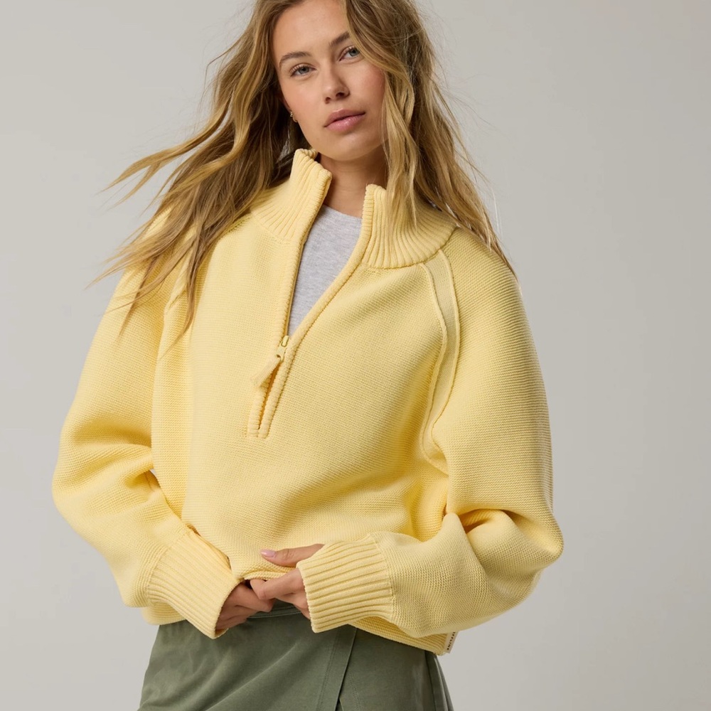 OFFLINE By Aerie Cool Down Quarter Zip Sweater